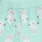 Boys' Mint Green Bunny Printed Cotton Blend Pyjama, Light Green, small image number null