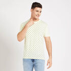 Cotton Solid Round Neck T-Shirt, Yellow, small image number null