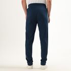 Men's Deep Midnight Navy Slim Fit Track Pants, Teal Blue, small image number null