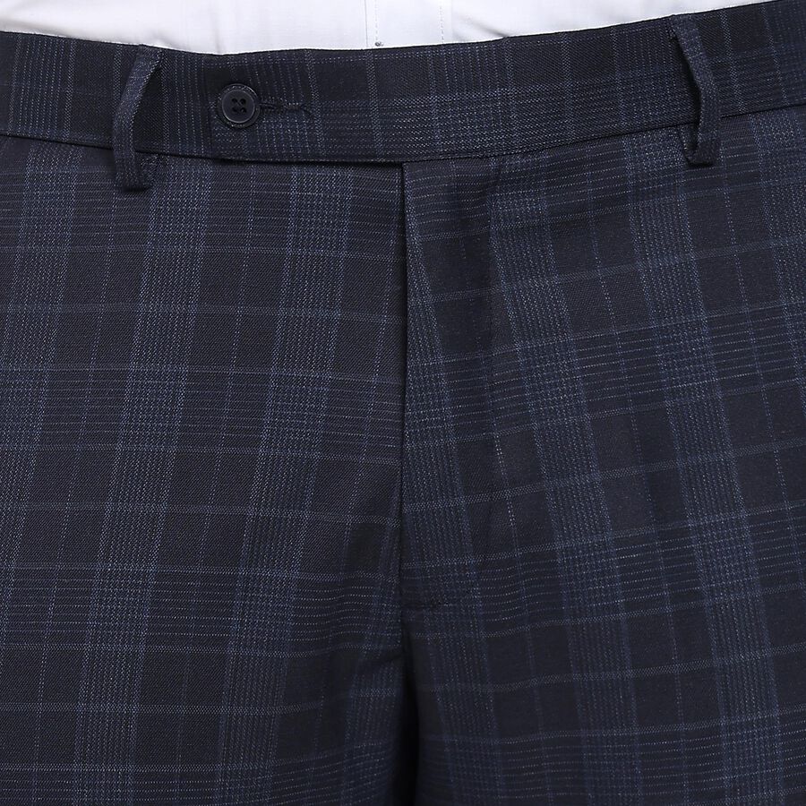 Men's Slim Fit Formal Trousers, नेवी ब्लू, large image number null