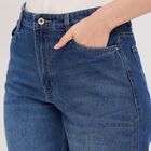 Ladies' 100% Cotton Jeans, Mid Blue, small image number null