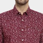 Cotton Printed Casual Shirt, Maroon, small image number null