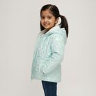 Girls Mint Green Hooded Casual Jacket, एक्वा, small image number null