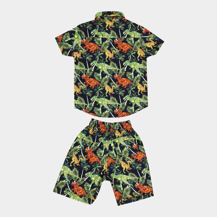 Boys Cotton Baba Suit, Navy Blue, large image number null