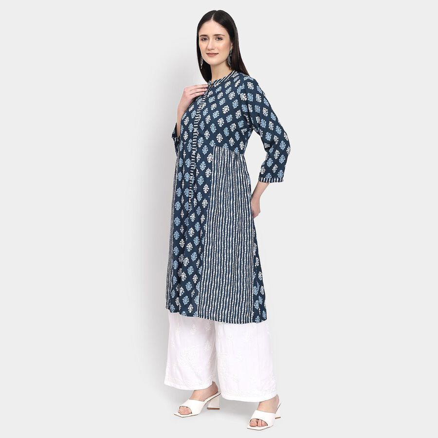 Ladies' Kurta , गहरा नीला, large