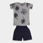 Boys' 100% Cotton Knit Baba Suit , Melange Light Grey, small image number null