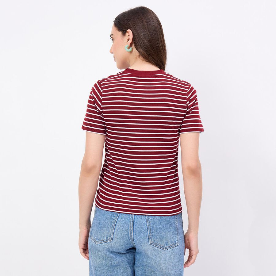 Women's RST Cotton Round Neck Casual T-Shirt, Rust, large