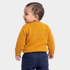 Infants Yellow Crew Neck Pullover, पीला, small