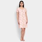 Ladies' 100% Cotton Nighty , Peach, small image number null