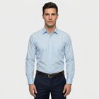 Men's Light Blue Regular Fit Formal Shirt, Light Blue, small