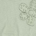 Girls Light Sage Green Round Neck Casual T-Shirt, Light Green, small image number null