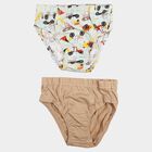 Boys' Mint Green Regular Fit Printed Briefs, हल्का हरा, small