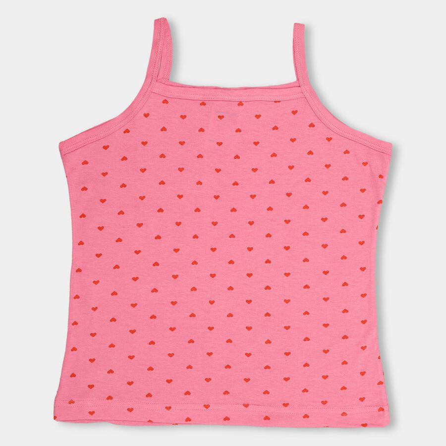Girls' 100% Cotton Vest (Pack of 2), Pink, large image number null