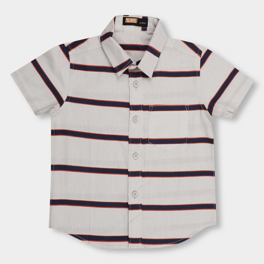 Boys' 100% Cotton Casual Shirt, सफ़ेद, large image number null