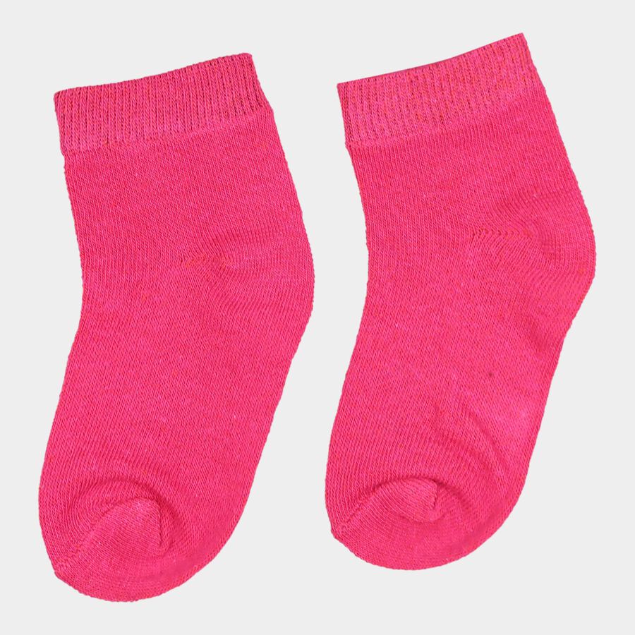 Girls Ankle Length Socks, Fuchsia, large image number null