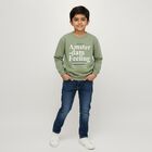 Boys' Sweatshirt, हल्का हरा, small image number null