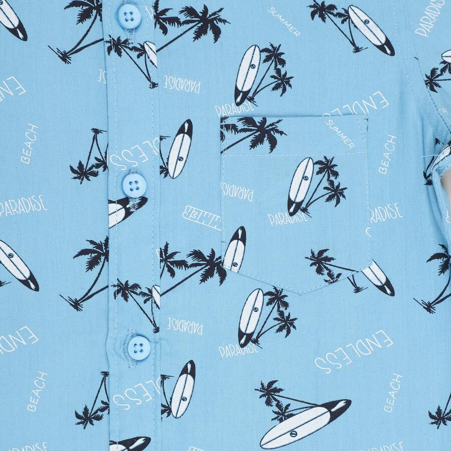 Boys' 100% Cotton Casual Shirt, हल्का नीला, large image number null