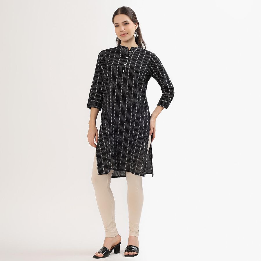 Women's Beige Cotton Blend Stretchable Churidar, Beige, large