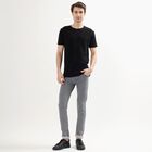 Men's Muted Steel Grey Skinny Fit Five Pocket Jeans, Light Grey, small image number null