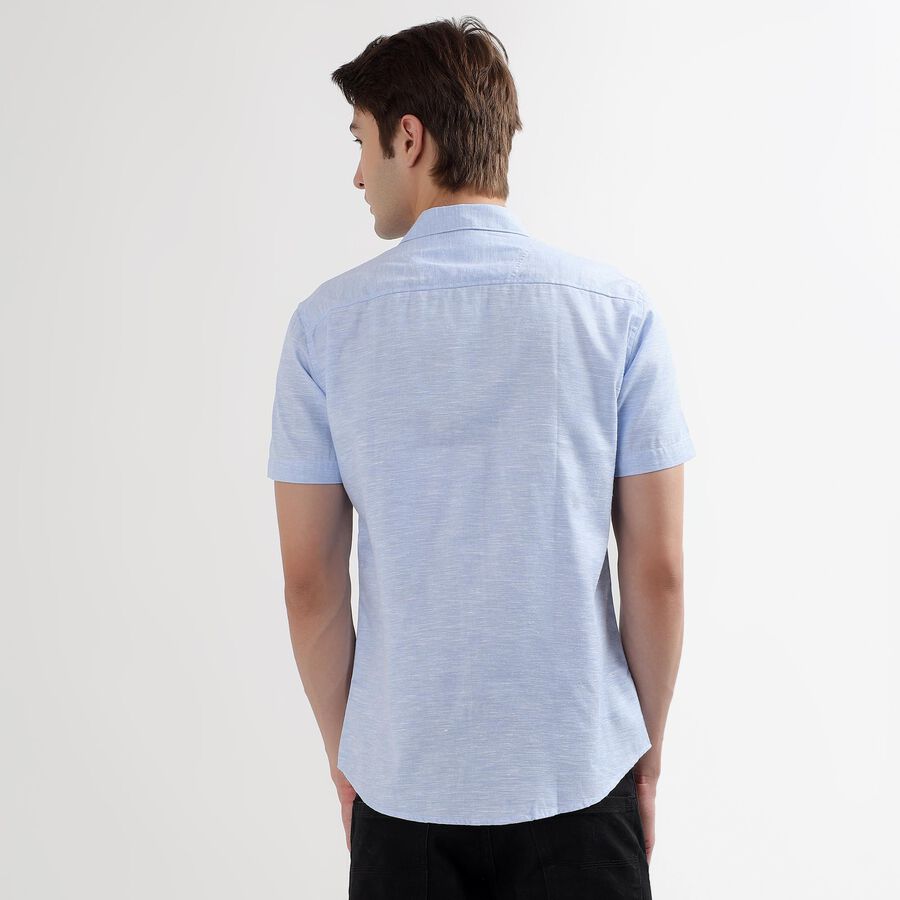 Men's Regular Collar Casual Shirt, हल्का नीला, large image number null