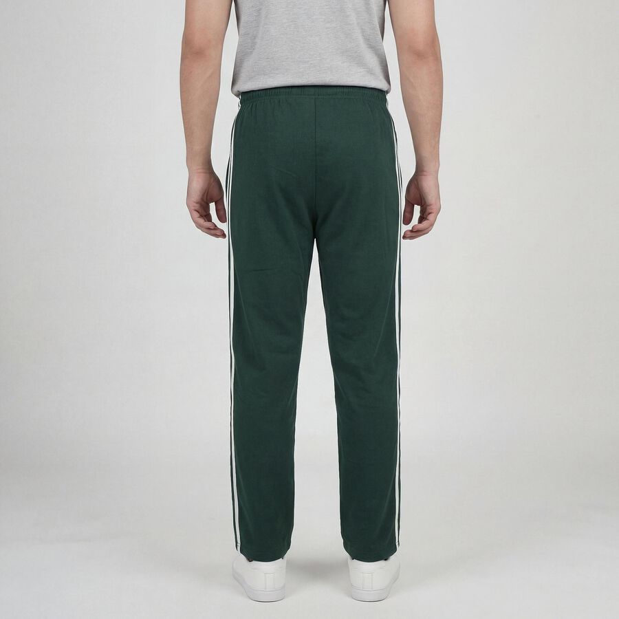 Men's Dark Grey Regular Fit Track Pants, गहरा हरा, large