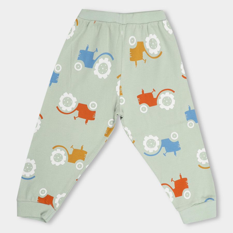 Unisex Light Sage Green Jogger Fit Rib Waist Pyjama, Light Green, large image number null