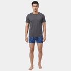 Men's Navy Blue Regular Fit Solid Trunks, नेवी ब्लू, small