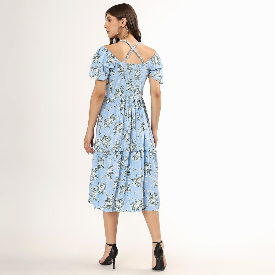 Ladies' A Line Dress , Light Blue, large image number null