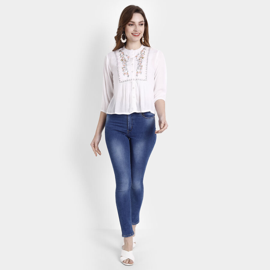Embellished Shirt, White, large image number null