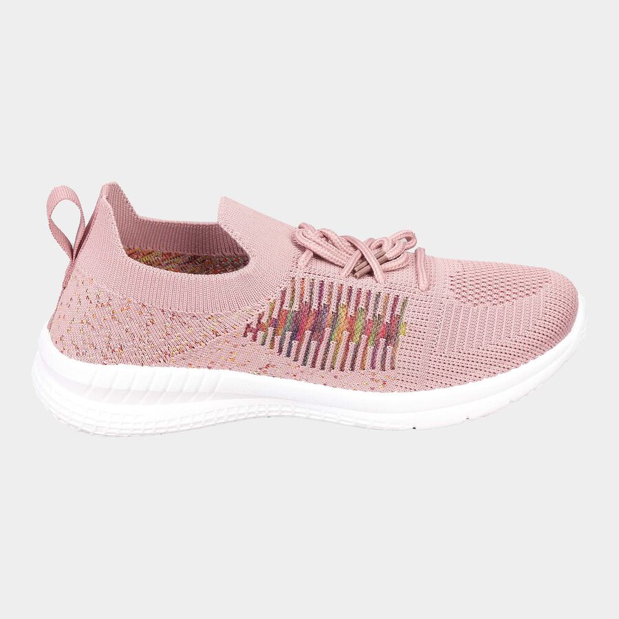 Women Lace-Ups Sports Shoes, Peach, large image number null