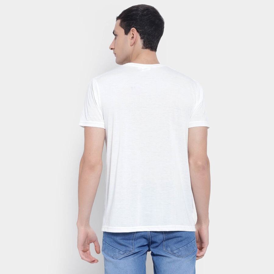 Round Neck T- Shirt, White, large image number null