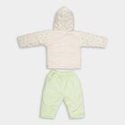 Infants' Light Green Hooded Embroidered Baba Suit, Light Green, small image number null