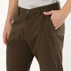 Men's 100% Cotton Slim Fit Casual Trousers, Olive, small