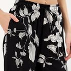 Women's Soft Ivory Relaxed Fit Solid Pyjama, काला, small