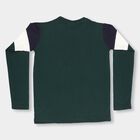 Boys' Dark Green Crew Neck Casual T-Shirt, Dark Green, small image number null