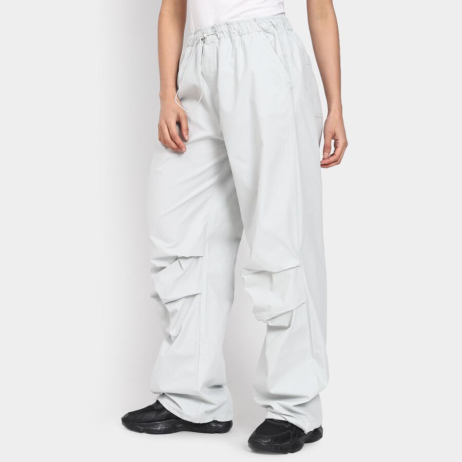 Ladies' 100% Cotton Trousers , हल्का ग्रे, large image number null