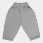 Infants Light Gray Elastic Waist Embroidered Trousers, हल्का ग्रे, small image number null
