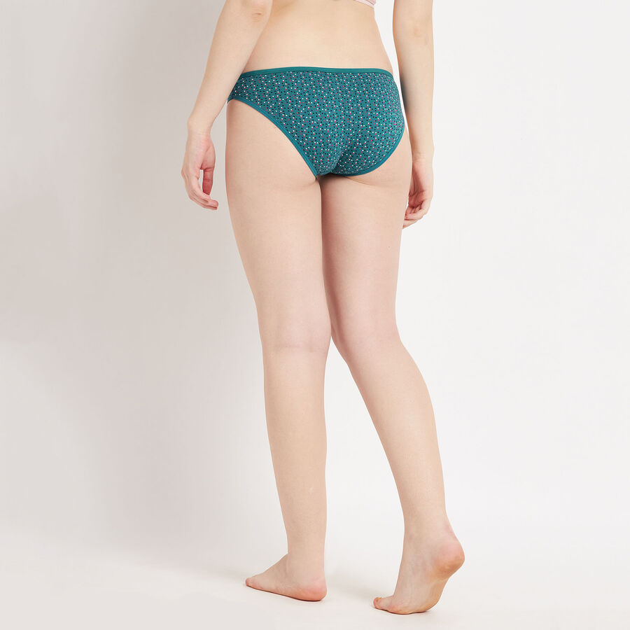 Cotton Printed Panty, Teal Blue, large image number null