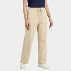 Women's Beige Straight Fit Side-Striped Track Pants, गहरा पीला, small