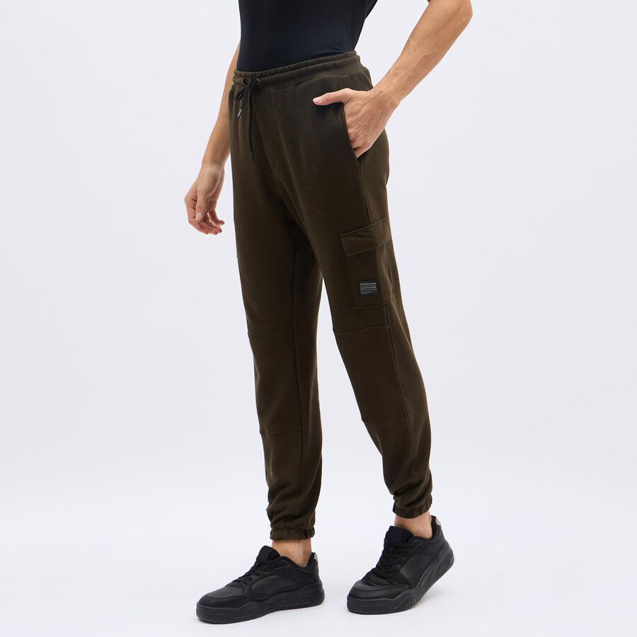 Men's Deep Olive Cargo Jogger, ओलिव, large image number null