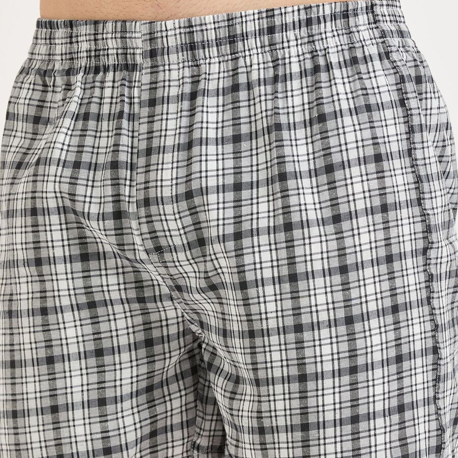 Men's Boxers, गहरा ग्रे, large