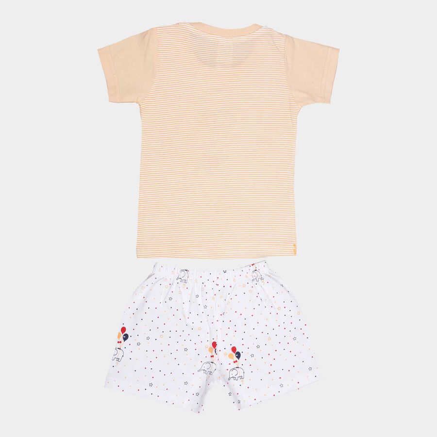 Infants Cotton Baba Suit, Peach, large image number null