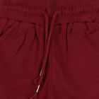 Girls' Wine Cotton Elastic Waist Shorts, Wine, small