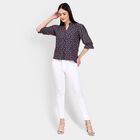 Ladies' Shirt , नेवी ब्लू, small