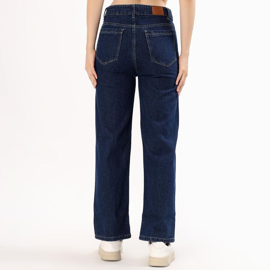 Women's Classic Fit Jeans, गहरा नीला, large image number null