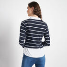 Stripes Shirt, Navy Blue, small image number null
