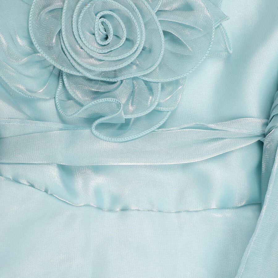 Girls' Frock, एक्वा, large image number null