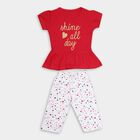 Girls' 100% Cotton Capri Set , Pink, small image number null