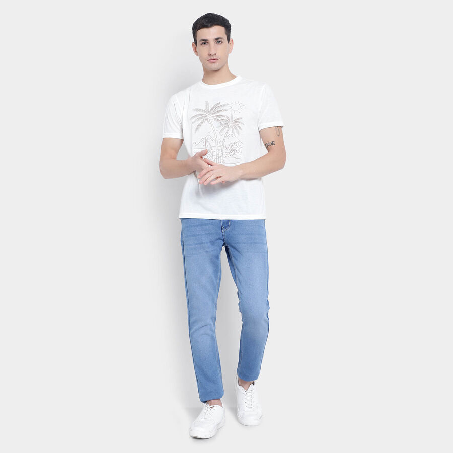 Round Neck T- Shirt, White, large image number null