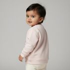 Infants Light Pink Crew Neck Casual Sweatshirt, हल्का गुलाबी, small image number null